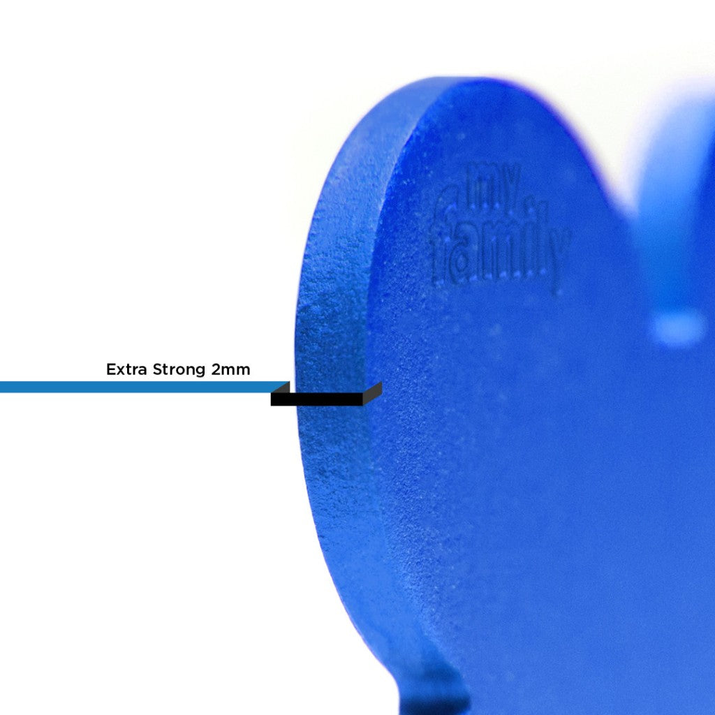 MyFamily Pet Tag: Basic Small Aluminum Blue Heart