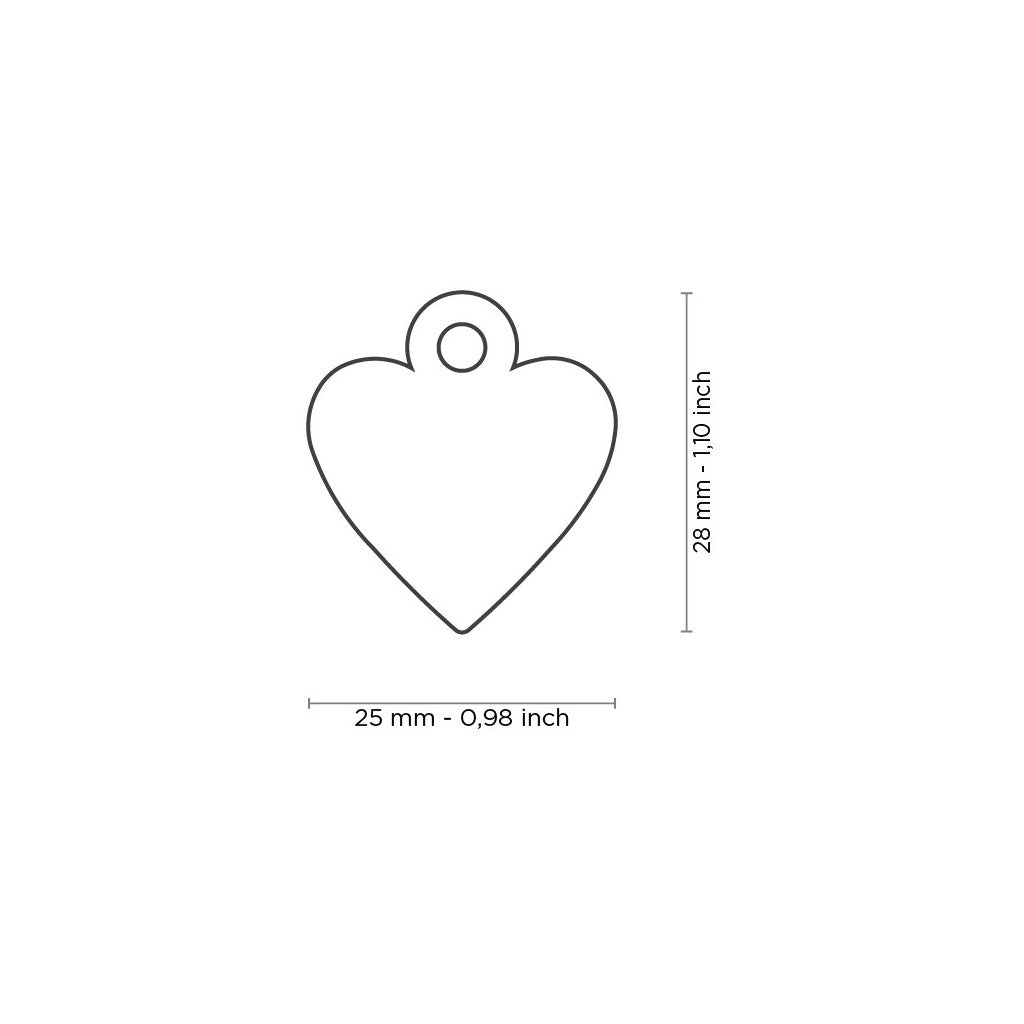 MyFamily Pet Tag: Basic Small Aluminum Blue Heart