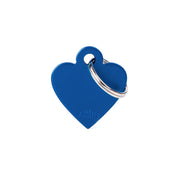 MyFamily Pet Tag: Basic Small Aluminum Blue Heart
