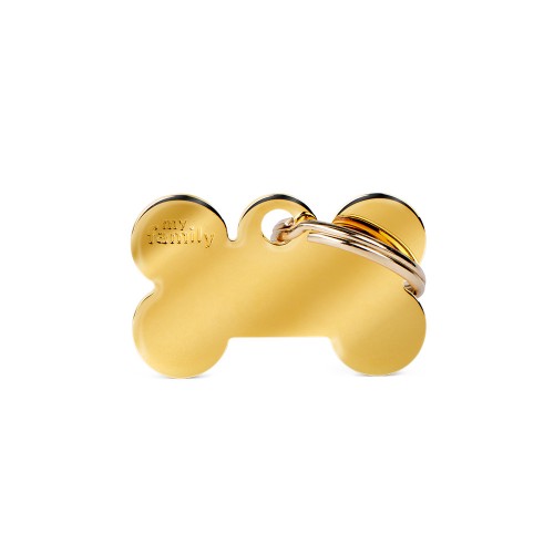 MyFamily Pet Tag: Basic Gold Small Bone