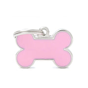 MyFamily Pet Tag: Basic Handmade Pink Bone