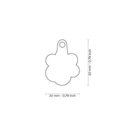 MyFamily Pet Tag: Shine Black Glitter Paw