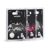 MyFamily Pet Tag: Shine Black Glitter Paw